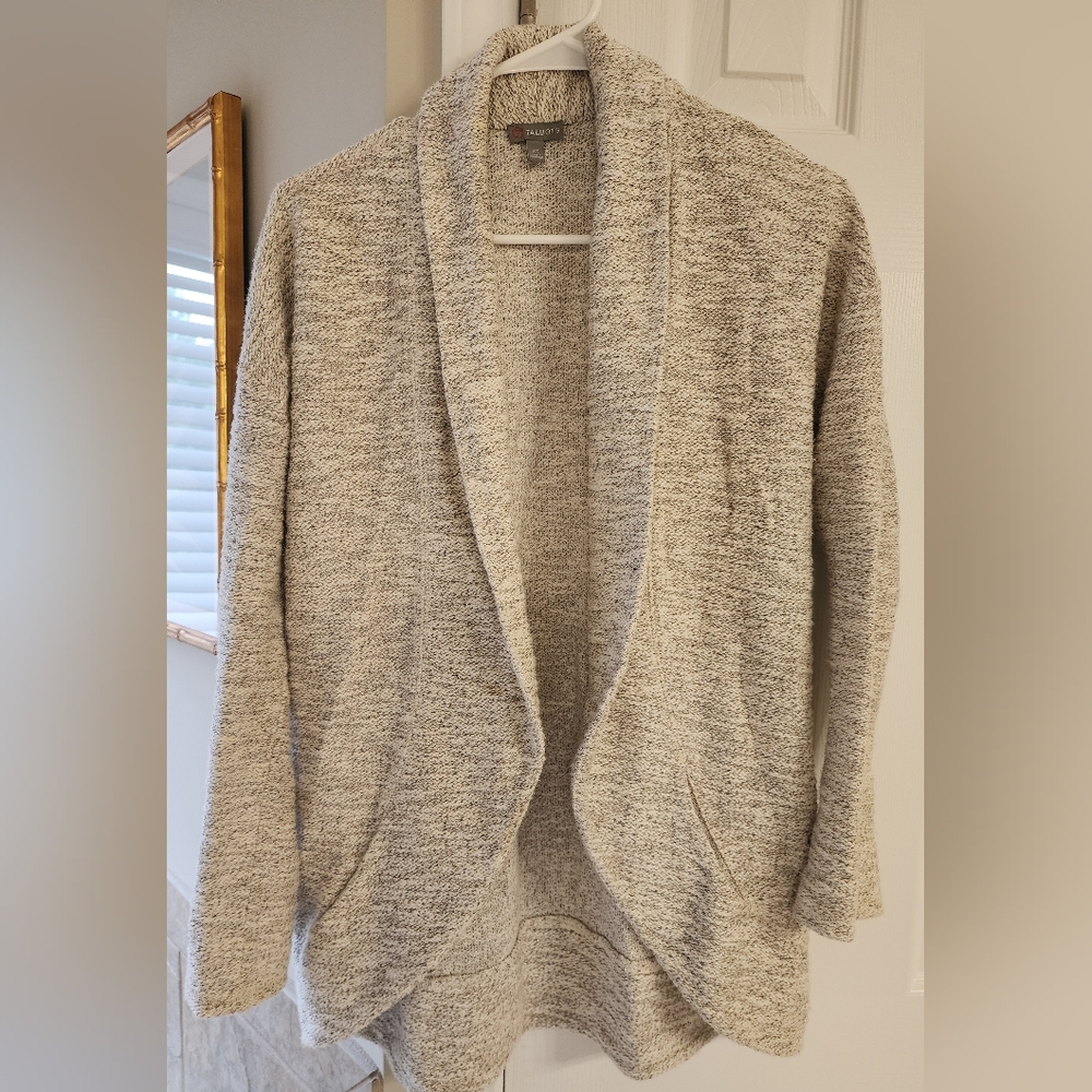 Talbots Gray And Cream Women's Cardigan
